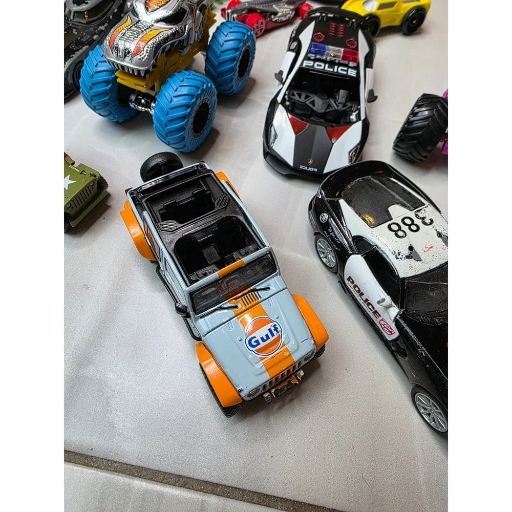 Mixed Toy Car Lot Hot Wheels Monster Jam Batmobile Audi R8 Gulf Police 10pc‎ A3